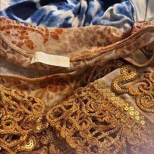 Embellished Gold and Brown Garment
